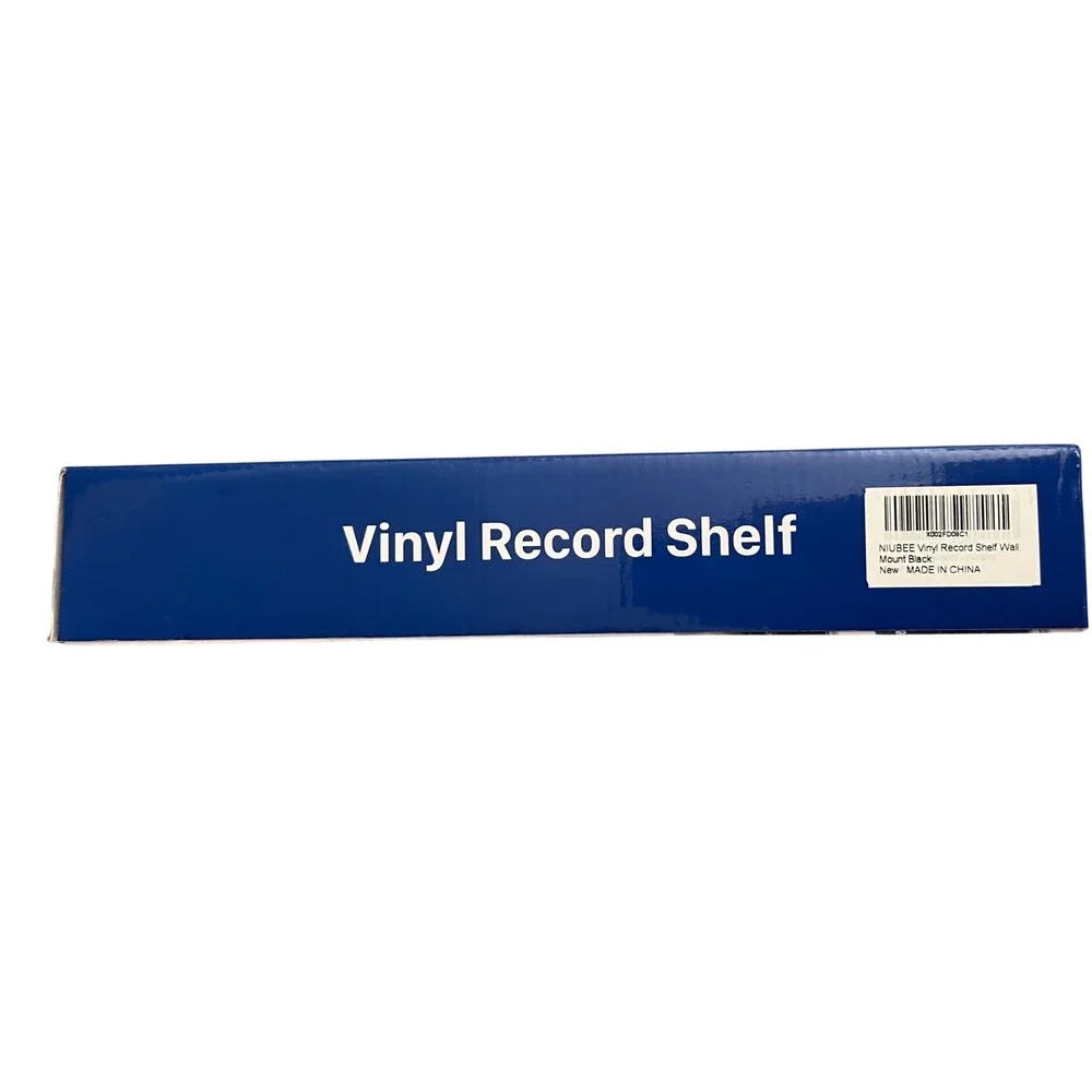 NIUBEE Vinyl Record Shelf Wall Mount Black 6 Pack Floating LP Album Display Rack